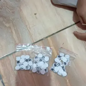 Isi 10 Pasang Mata Boneka / Mata Gerak Untuk Boneka / Googly Eyes Aneka Ukuran Import