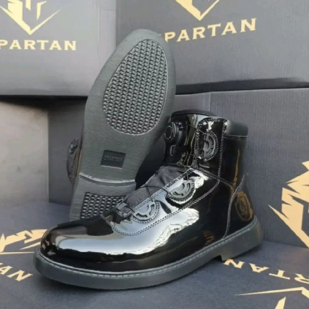 SEPATU PDH SPARTAN MIDTRACK KILAP 6 INC TALI PUTAR Shoes Pria