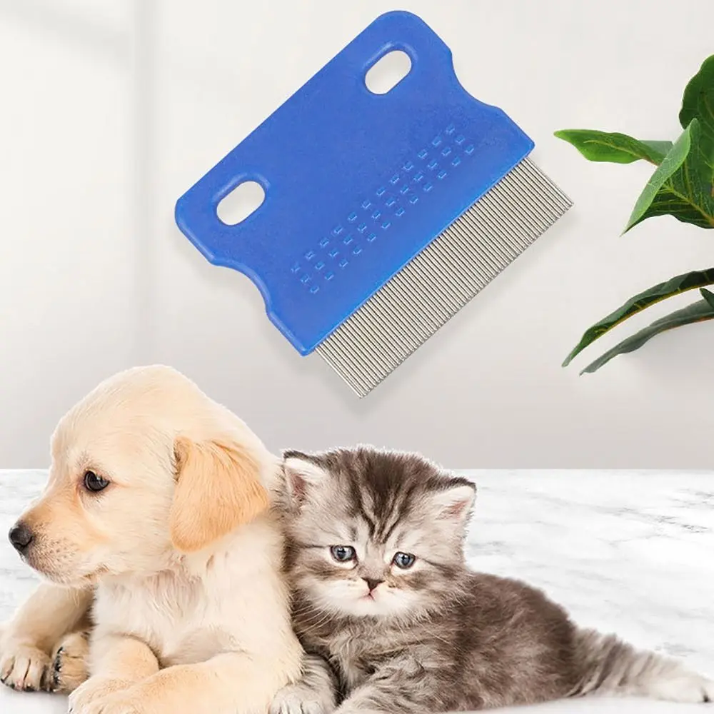 Practical Ultra Fine Metal Teeth Hair Grooming Comb Pet Accessories Nit Lice Eggs  Removal Hair Shedding Comb Flea Rakes Fur Removal Brush