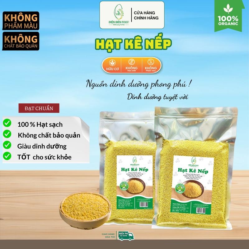 Hạt kê nếp hữu cơ sạch điện biên gói 500g