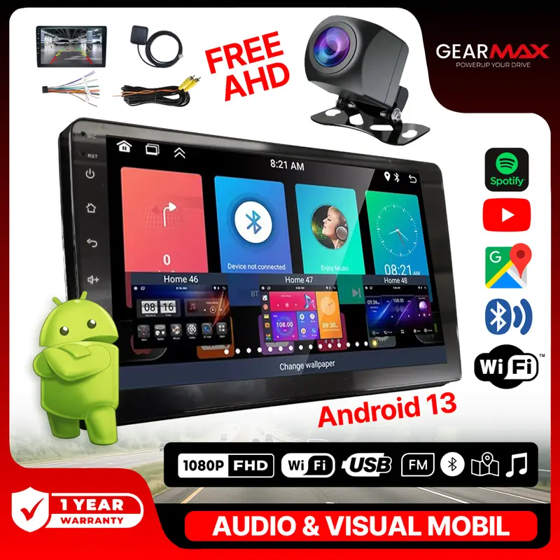 [COD-X] Head Unit 4+32/64G Android 7/9/10inch + Cooling System Car Android 13 Navigasi Kamera Mundur Multimedia Mirrorlink Bluetooth HONDA TOYOTA SUZUKI MITSUBISHI NISSAN CAMP 1216