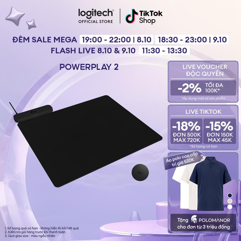 Bàn di chuột Gaming sạc không dây Logitech G PowerPlay 2 Wireless Charging