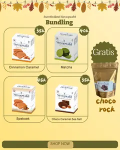 Stroopwafel Bundling (Gratis Chocho Rock)- spekoek-Cinnamon-matcha-choco