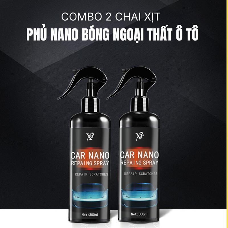 Combo 2 chai xịt phủ bóng Nano X9 dung tích 500ml chống bám nước chống bám bụi tăng độ bóng sơn xe