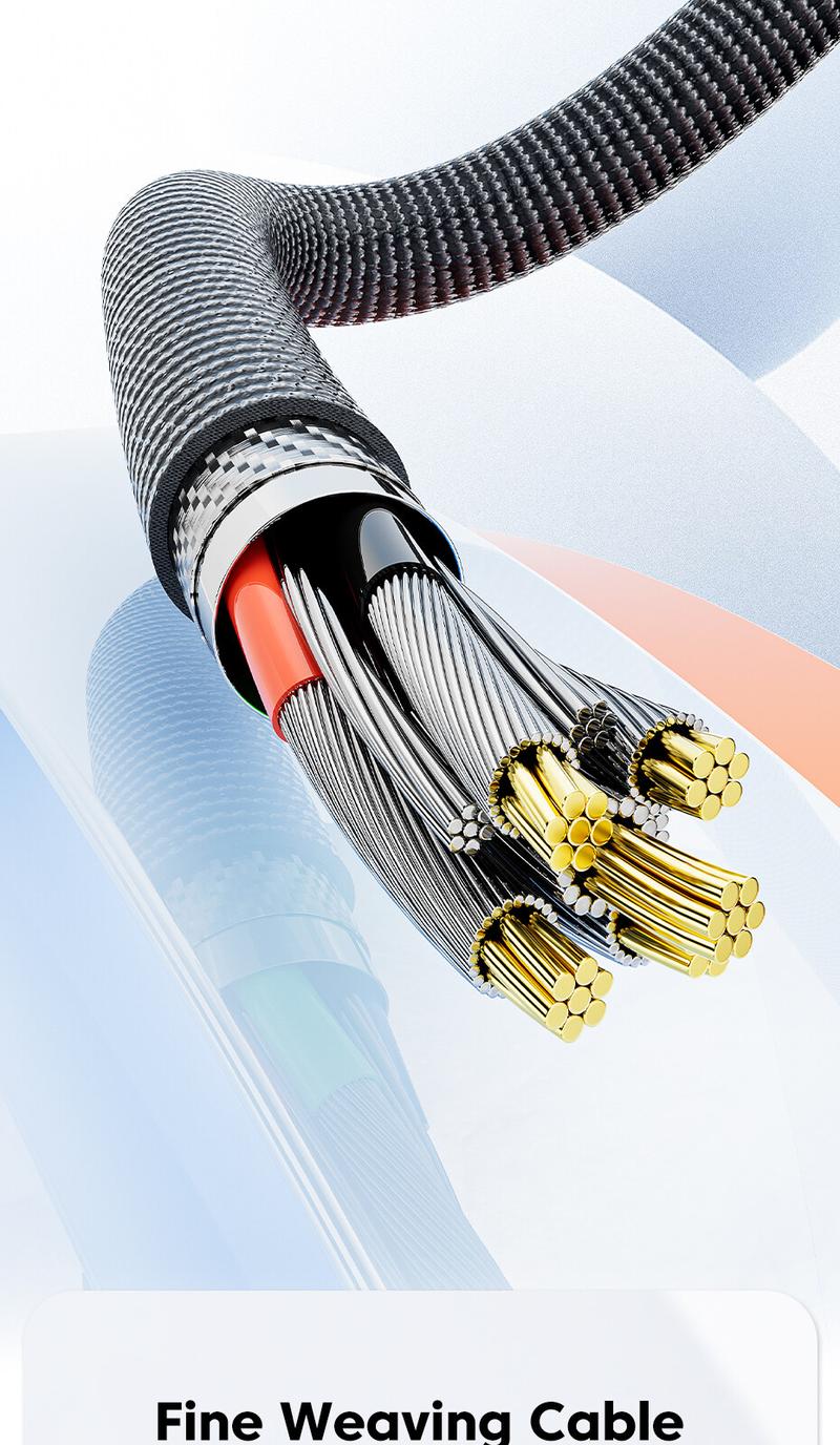 Product Introduction of Toocki 100W Transparent Type C To Type C Cable PD 3.0 QC 4.0 Fast Charger USB C to USB C Display Cable For Xiaomi Samsung Type C Cable 15