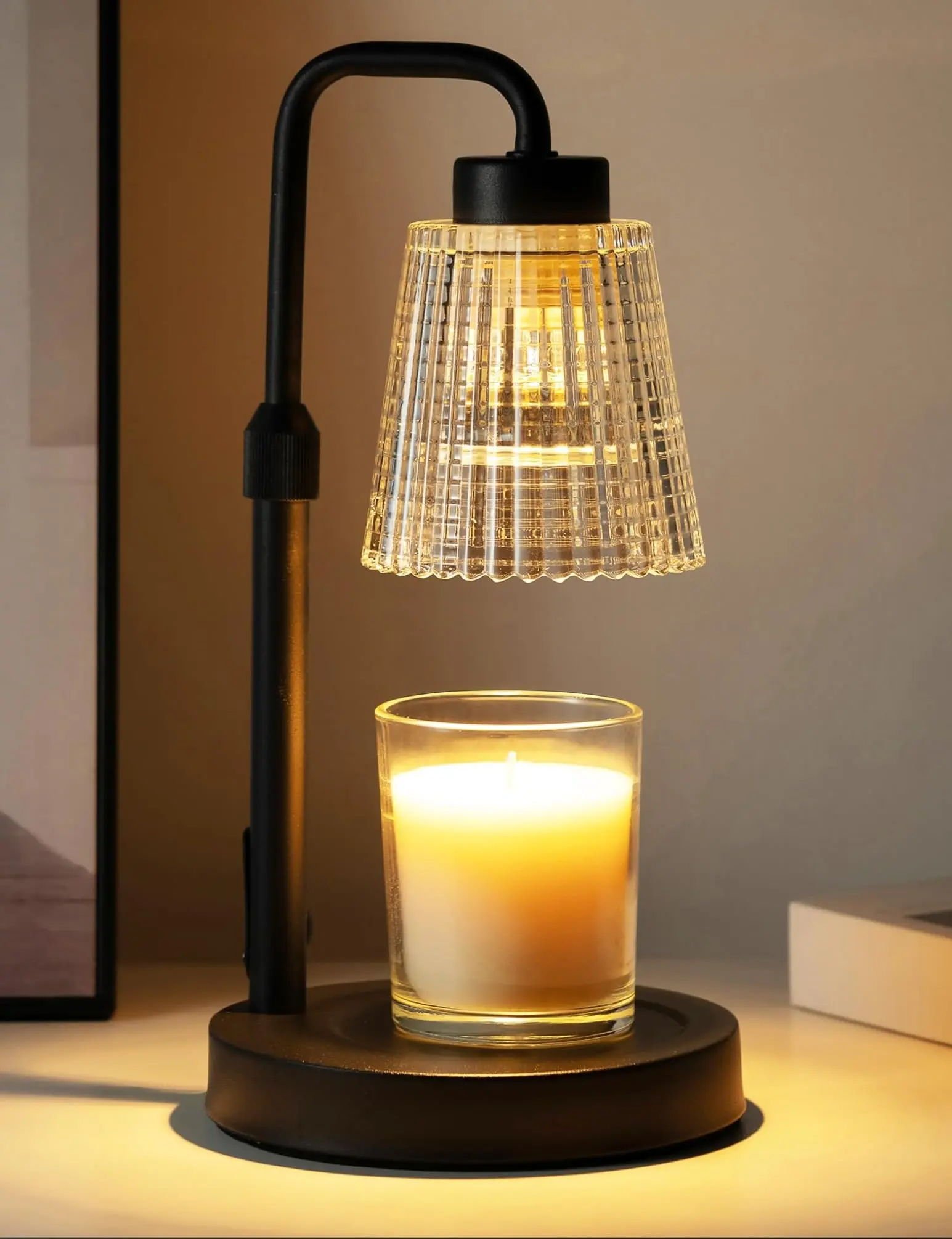 Candle heat lamp with timer, adjustable height candle heater, Dimmable, home decor, candle heat lamp