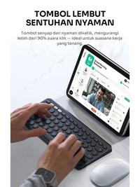 Gambar KEYBOARD OFFICE KANTOR MULTI DEVICE WIRELESS BLUETOOTH VERSION 5.0 ROBOT KB40 USB 2.4GHZ BLACK dari btgcom Kota Denpasar 5 Tokopedia