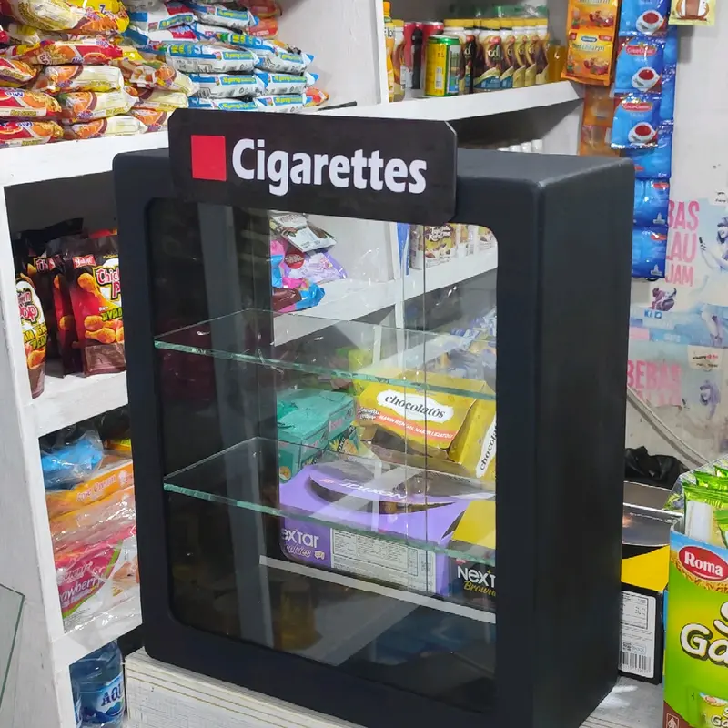Etalase  / Rak Display / Show Case / Lemari Pajang Tahan Lama Hitam Terakit Furniture 5
