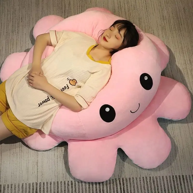 Boneka Gurita Octopus JUMBO Boneka Ubur ubur bolak balik berubah expresi 4
