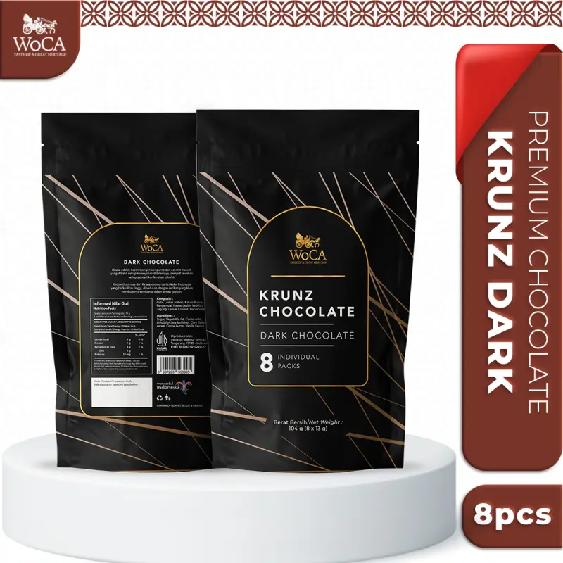 WoCA Krunz Chocolate Dark 8 individual packs - Pouch