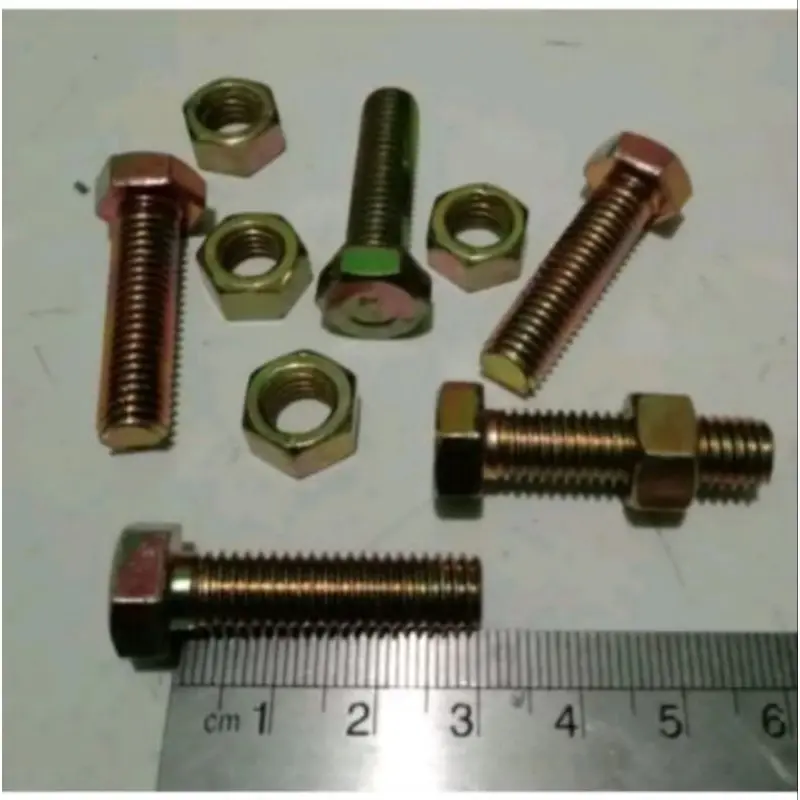 BAUT + MUR KUNING BMK M8 X 30 MM ( KUNCI 12 )