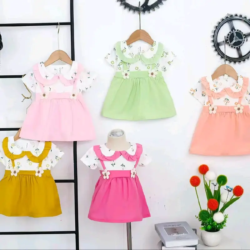 dres motif BUNGA 2 import murah meriah untuk bayi dan anak anak 0