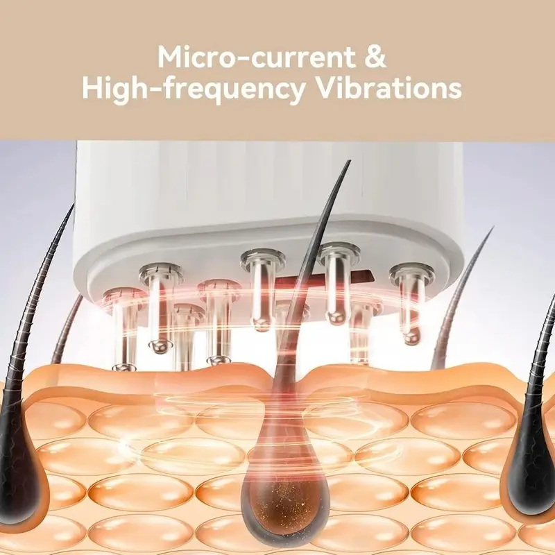 Electric Hair Oil Applicator and Scalp Massager 2 in 1 alat pijat electric Scalp Oil Applicator Head Massager for Hair Treatment Growth Facial Elektrik Punggung Wajah Tubuh Machine 2