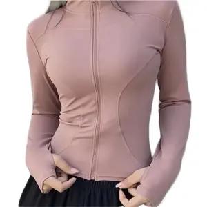 KAYLA fashionable Model PRESS BODY SLIMFIT Jaket olahraga wanita lengan panjang Berkualitas Tinggi SPF 50 jaket lari jogging yoga fitness Sport dry fit