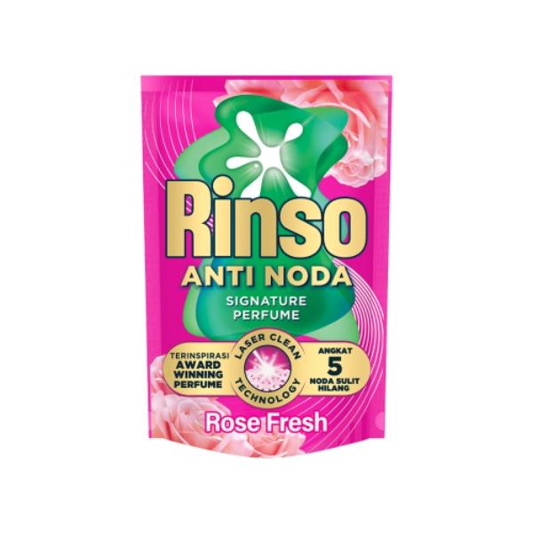 Gambar RINSO ANTI NODA ROSE FRESH LIQUID POUCH 1.5 KG dari Hypermart Puri Indah Kota Administrasi Jakarta Barat Tokopedia