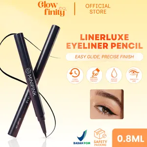 MINIPINK Linerluxe Slim Eyeliner Pencil Black Waterproof Tahan Lama Eye Makeup BPOM - MP033