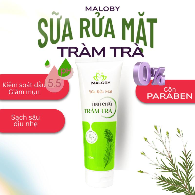  Sữa Rửa Mặt Trị Mụn Maloby 120ml - Kiểm Soát Dầu Giảm Mụn Giảm Viêm Giảm Thâm Giúp Sáng Da Phù Hợp Mọi Loại Da Không Paraben 