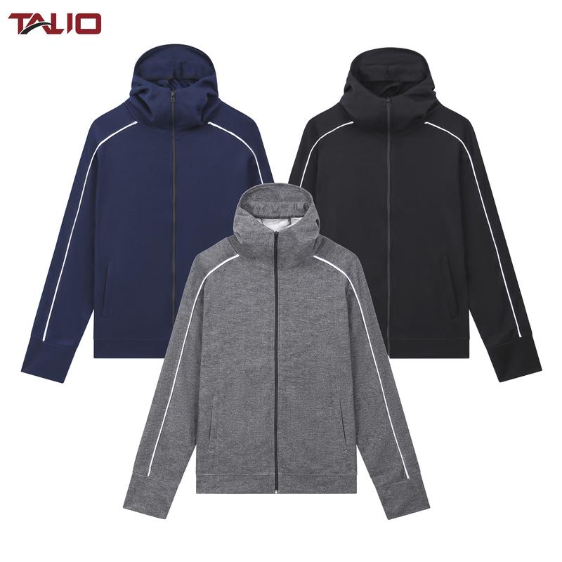  Áo khoác chống nắng nam nữ  sọc viền tay TALIO chất vải UMI dày mịn co giãn AN001 