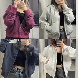 Zipper Hoodie Regular Woman Fleece Lembut Nyaman