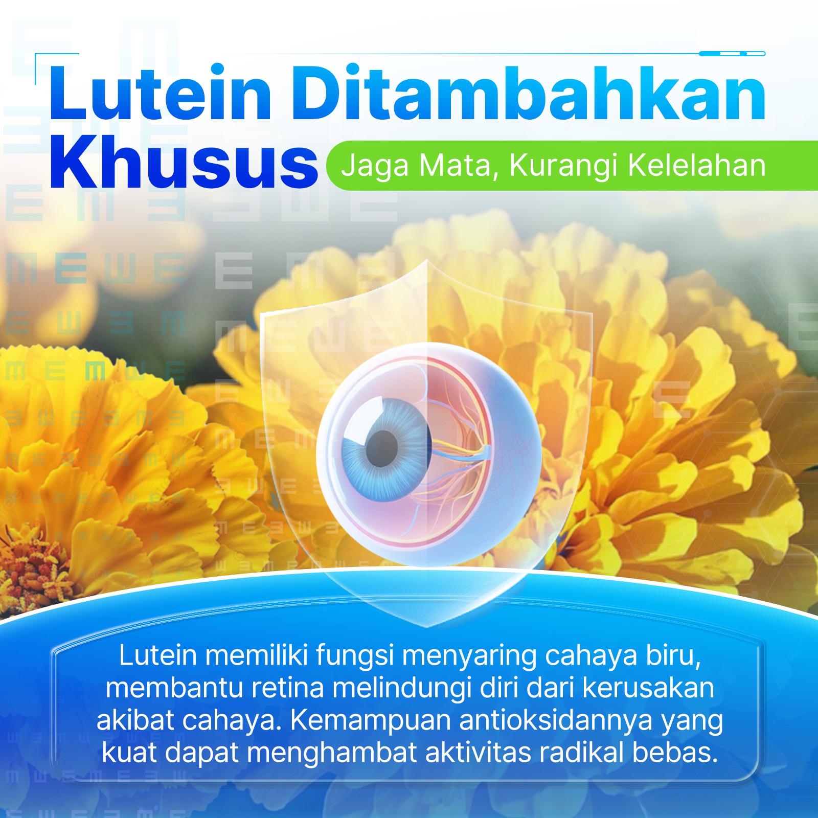 Blueberry Eye Patches - Blueberry Lutein Anti-Fatigue Eye Patches, dibuat dengan ekstrak herbal alami- 5 Patch Per Kemasan