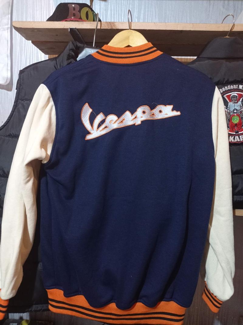 Product Introduction of Jaket Varsity Vespa unisex Limited Edition Baseball fleece 3