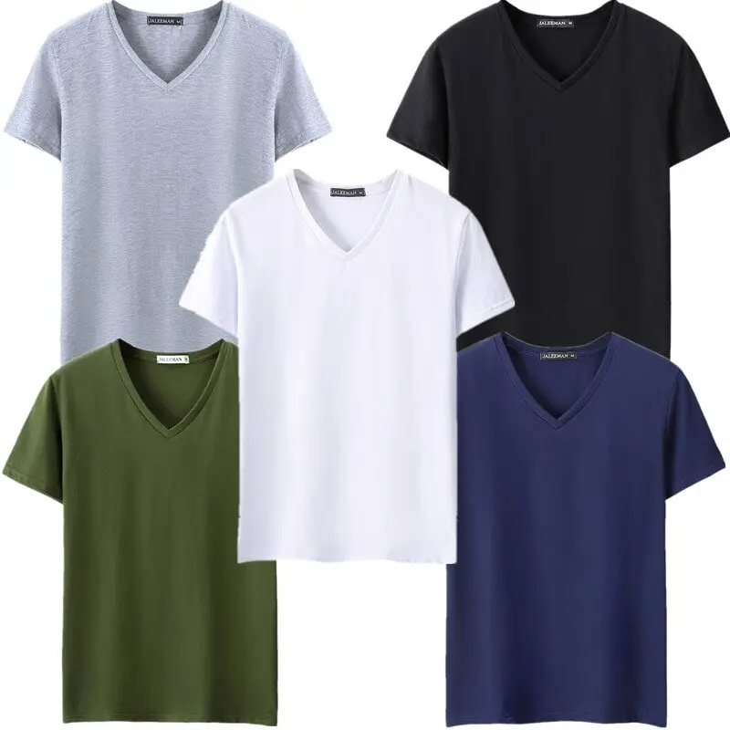 [Ready stock] V neck t shirt men Cotton V neck plain t shirt plain cotton shirt men's shirt tops