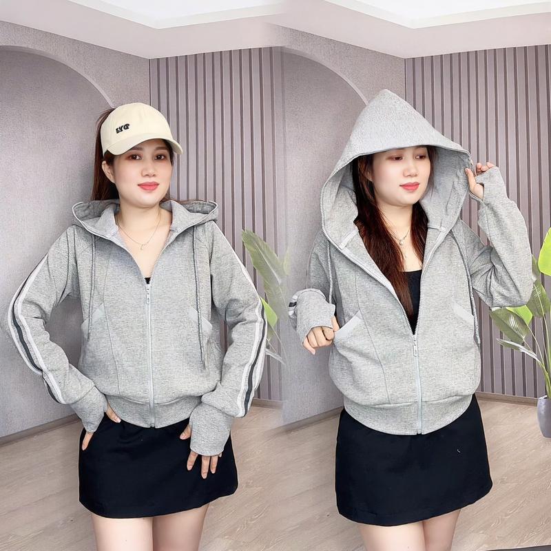 Áo Khoác Mẫu Mới Viền Túi, Tay Sọc Thời Trang Năng Động, Thun Gân Bogen Dày Mặc Mát Chống Nắng, 6 Túi Nón To áo khoác nữ đang hot hiện nay, áo chống nắng nữ