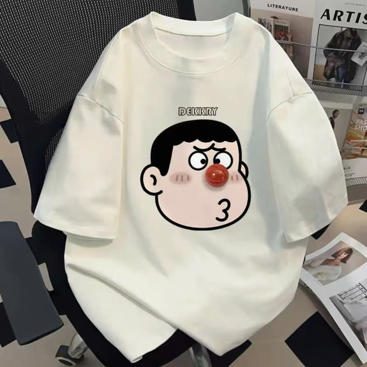 ①Áo phông nam nữ dáng rộng unisex chất cotton cực xinh