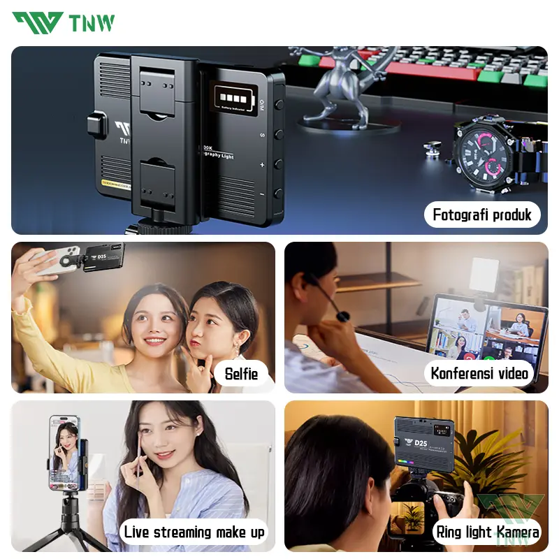 TNW D25 Selfie Light Portable Clip Mini led Light  Led Video Light LAMPU FOTOGRAFI Lampu Selfie Portable  LAMPU Camera Handphone Komputer 8