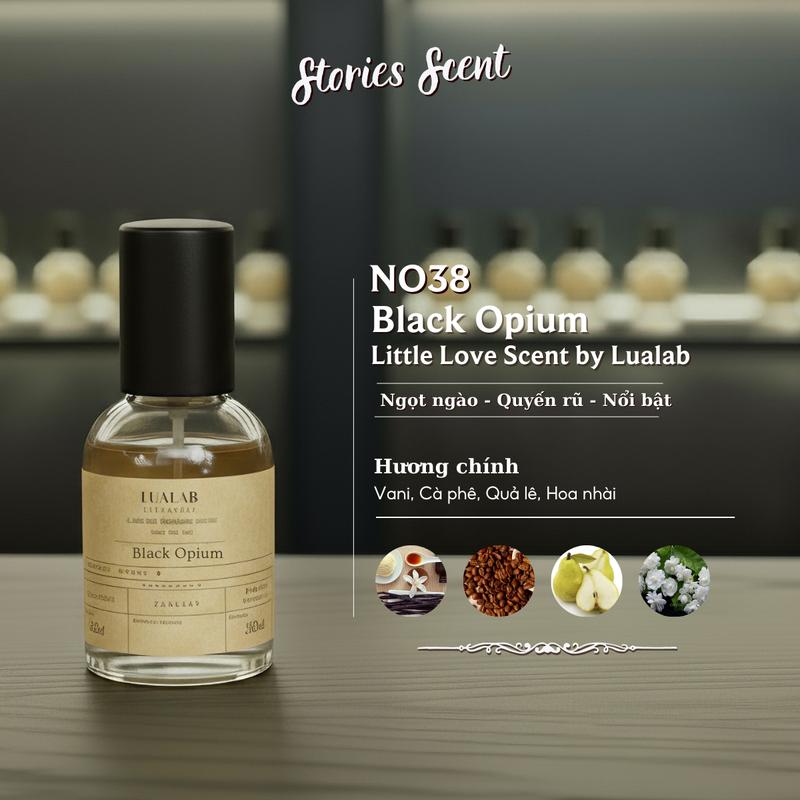  Nước hoa nữ Black Opium Little Love Scent by Lualab dung tích 30ml Phong cách Ấm áp Gợi cảm Lãng mạn NO38 