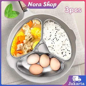 3pcs Tatakan Kukusan Stainless Steel Mangkok Kukus Anti Karat Alat Kukus