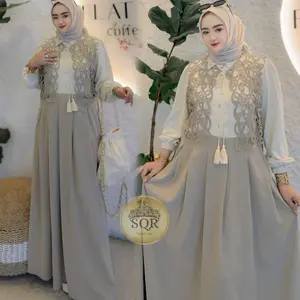 Uni Ara - Dress ( ALYA DRESS ) Dress Premium || Gamis Wanita Kekinian