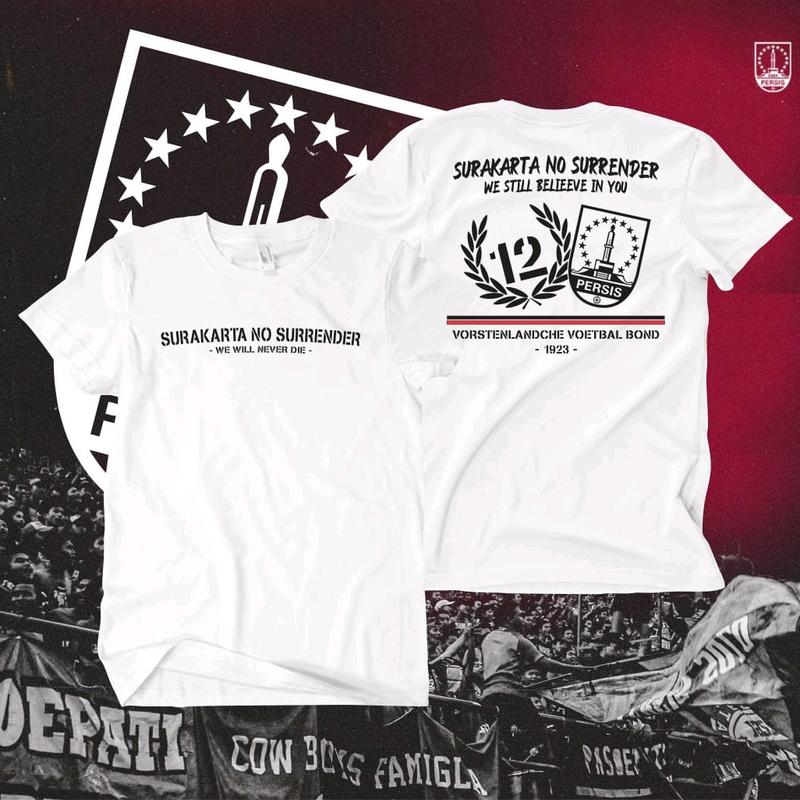 T-SHIRT SURAKARTA NO SURRENDER NEW DESAIN Kaos Distro Pria Wanita Keren Baju Sablon 1