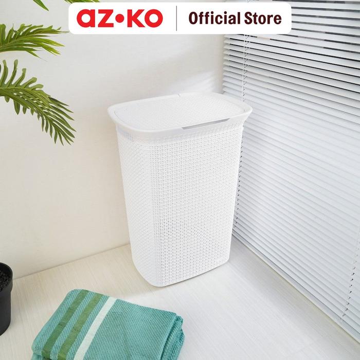 Gambar AZKO Ezy Storage Storage 57 Liter Keranjang Laundry Dengan Tutup - Putih Keranjang Pakaian Tempat Baju Kotor Laundry Basket Keranjang Cucian Tempat Pakaian Kotor dari AZKO ID Kota Yogyakarta Tokopedia