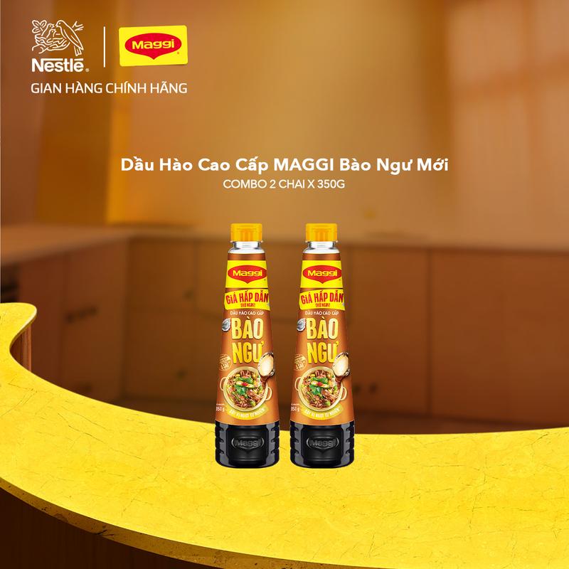 Nestlé VN Combo 2 Dầu Hào/Dầu hàu Cao Cấp MAGGI Bào Ngư Mới (Chai 350g) - ST