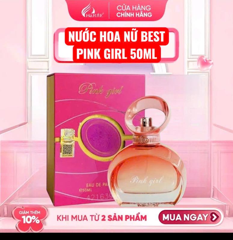 Nước hoa nữ Charme Pink Girl Good Charme 50ml - Hương đầu Hoa Lê Hương giữa Hoa Nhài và Cây Dành Dành Hương cuối Đường Nâu và Hoắc Hương - Perfume