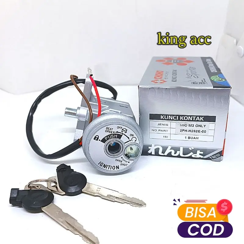 King Acc Kunci Kontak Yamaha Mio M3/S/Z/Soul GT 125/Fino 125/X-Ride - Set Key Motorcycle Accessories Kualitas Tinggi 0
