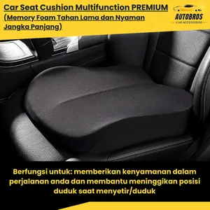 Bantal Alas Duduk Jok Mobil Car Seat Cushion Peninggi Ergonomis Multifungsi Kursi Bantalan Memory Foam NASA PREMIUM UNIVERSAL Anti Pegal Nyaman Lembut by AutoBros