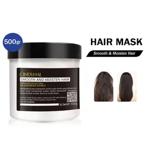 CINDYNAL HAIR MASK Keratin Treatment Pelurus Rambut 500ml Tanpa Catok Cindynal Smooth And Moisten Hair Film No Steaming Salon Conditioner Perawatan