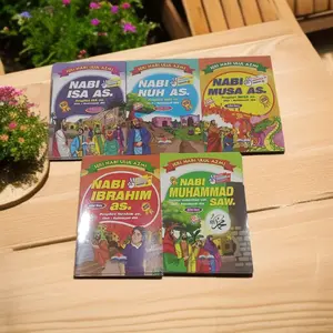 PAKET 5 BUKU BACAAN ANAK ISLAMI DAN PAKET 5 BUKU LANCAR MEMBACA TANPA MENGEJA SERI 1-5 / DONGENG ANAK ISLAMI / SERI NABI ULUL AZMI /  NABI NUH AS. / NABI MUSA AS. / NABI ISA AS. / NABI IBRAHIM AS. / NABI MUHAMMAD SAW. / ORIGINAL / BUKU ANAK BILINGUAL