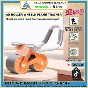 RajaDekor - Alat Olahraga Ab Wheel Single Wheel Ab Roller Abdominal Roller Alat Gym Olahraga JS-10 Alat Olahraga Perut Peralatan Latihan Perut Roda Rol Fitness Bisa COD