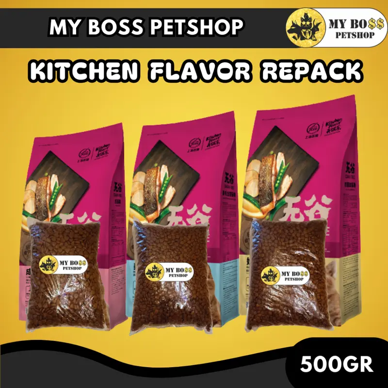 Kitchen Flavor Grain Free Repack 500Gr | Pakan Kucing Kering Bergizi 0