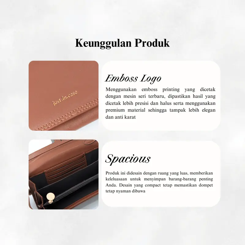 IZEEA Alice Vegan Long Wallet Dompet Panjang Minimalis Multifungsi Wanita Tahan Air 3