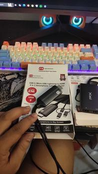 Product Review of Kabel HDMI ke Type C USB/Micro/Lightning Converter 3in1 2 Meter Bisa Semua HP PX MHA-130 from B**O 1