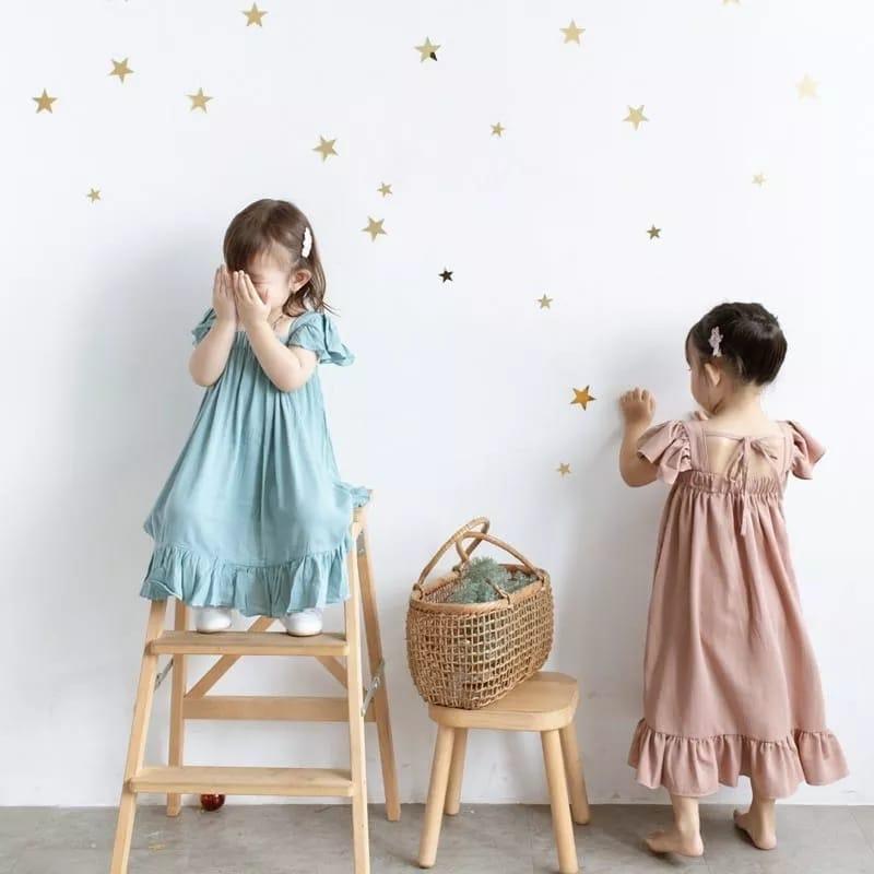Product Introduction of Lulukids-Dress Overall Anak Perempuan Cantik Usia 1-15 Tahun Gaun Anak Perempuan Lengan Pendek 8