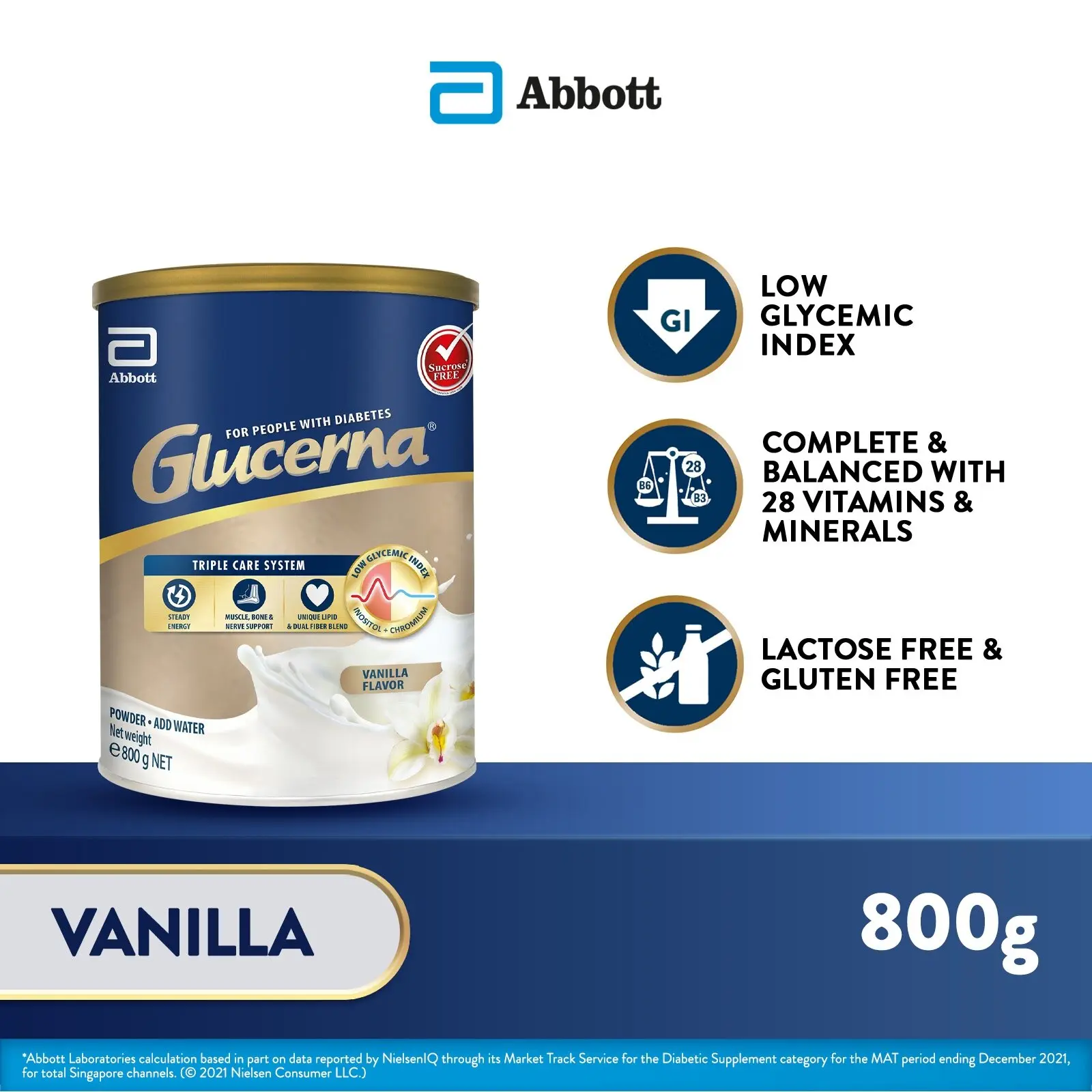 Glucerna Triple Care Powder Vanilla 800g