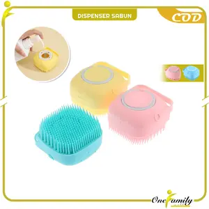 [COD] OFM C284 Spons Mandi Shower Brush Sikat Dispenser Sabun Silikon Bahan Silikon Portable Spons Mandi