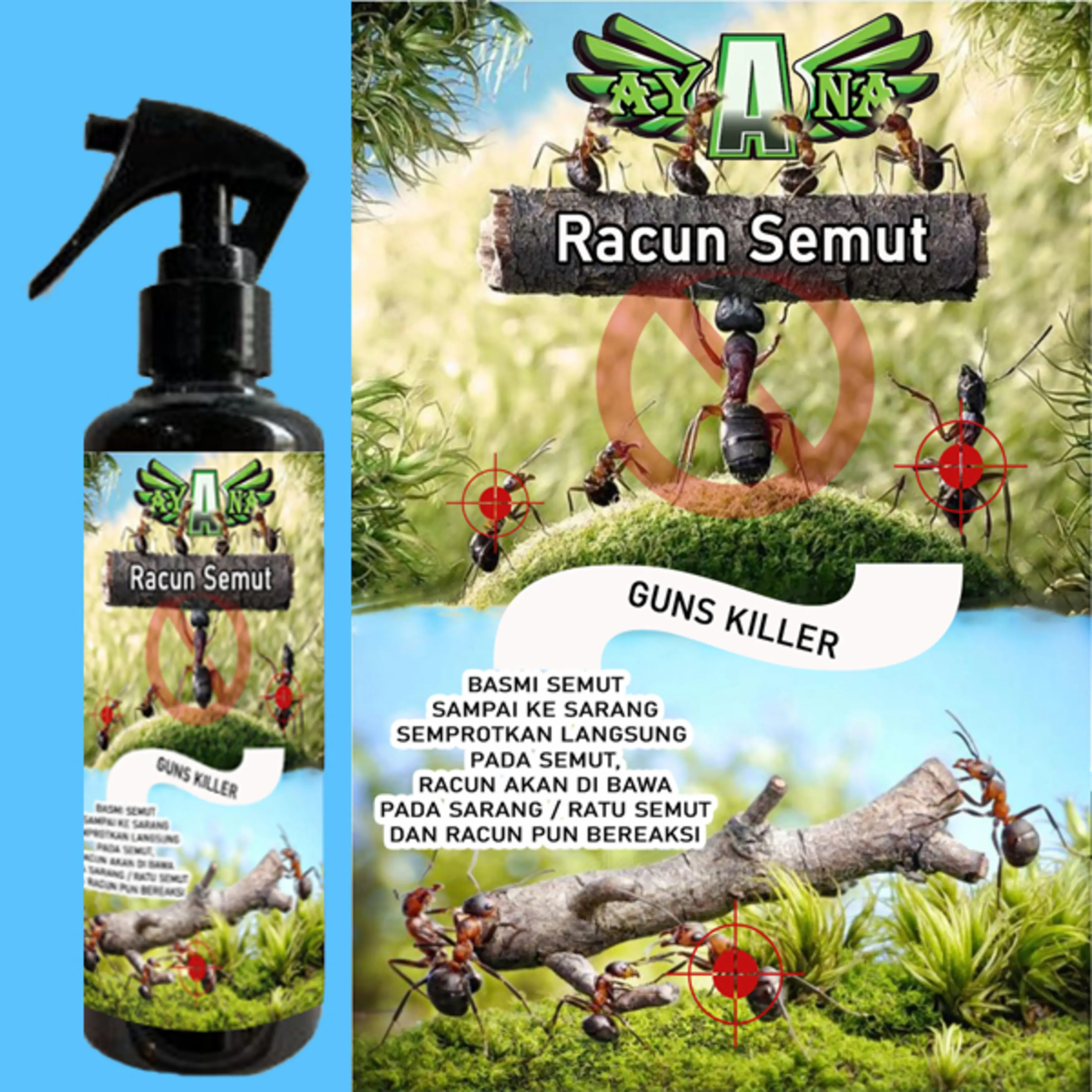 AYANA Anti Semut Penghilang Semut Efektif  Cairan Pembasmi Semut Dijamin Ampuh Semut Tidak Datang Lagi pembasmi semut