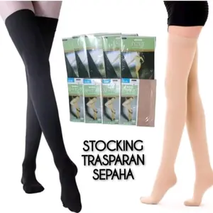 SK02 Stoking Sepaha Shaleg / Anabel / Stoking Hitam Dan Cream Kerja Kantor