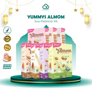 Susu Hamil TM 3-Menyusui Yummys Almom Box 200gr Pelancar ASI Almond ASI Booster - Ibu